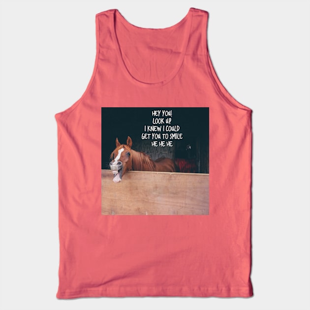 Look Up And Smile Tank Top by pauladenoncourt